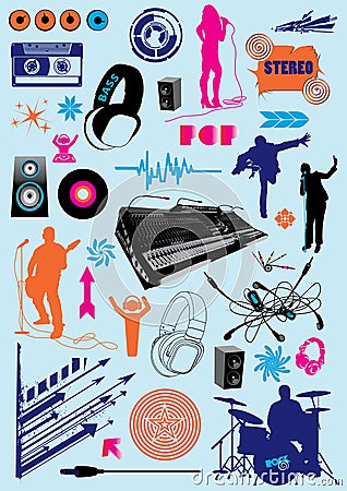 Music Collection Vector Illustration