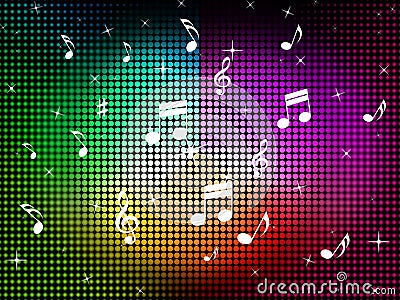 Music Color Background Means Jazz Classical And Notes Stock Photo