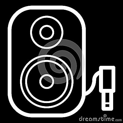 Music column audio speakers icon. Stereo music sound system cinema column. Vector Illustration