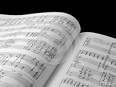 Music composition book Stock Photo