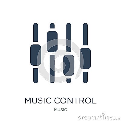 music control settings button icon in trendy design style. music control settings button icon isolated on white background. music Vector Illustration
