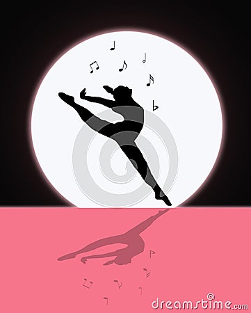 Music and Dance in the Moonlight Stock Photo