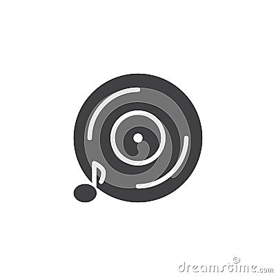 Music disk vector icon Vector Illustration
