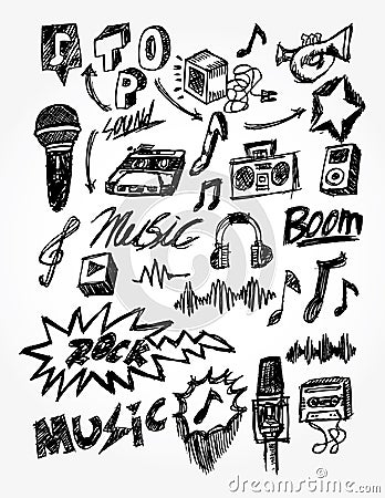 Music doodle Vector Illustration