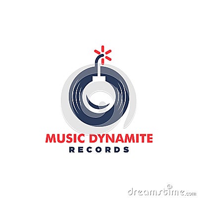 Music Dynamite Concept illustration vector Design template Vector Illustration