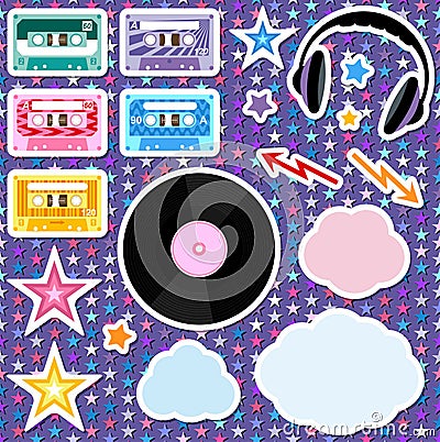 Music elements Vector Illustration