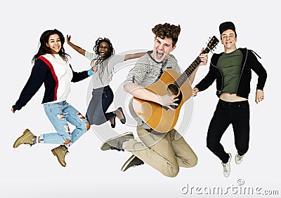 Music Entertainment Guitar Hobbies Happiness Stock Photo