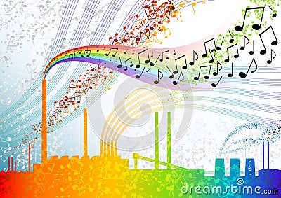 Music factory Vector Illustration