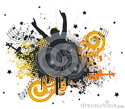 Music Fan Vector Illustration