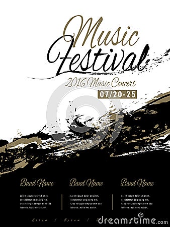 Music festival poster design Vector Illustration