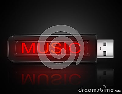 Music files concept. Stock Photo