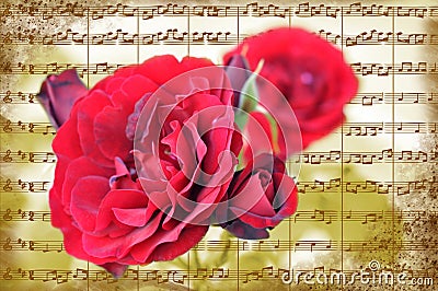 Music flowers Stock Photo