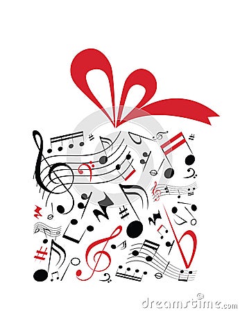 Music gift Vector Illustration