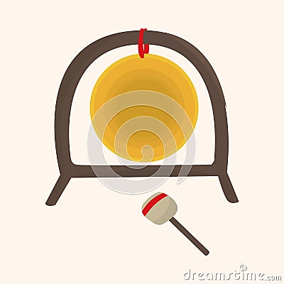 Music gong theme elements vector,eps Vector Illustration