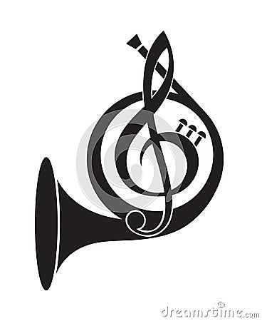 Music horn icon Vector Illustration