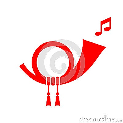 Music horn vector icon Vector Illustration