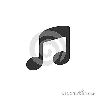 Music icon flat Vector Illustration