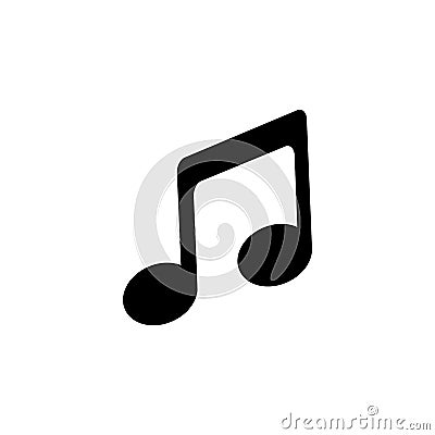 Music icon in flat style. Musical note icon Vector Illustration