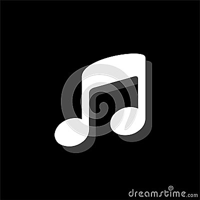 Music icon flat Stock Photo