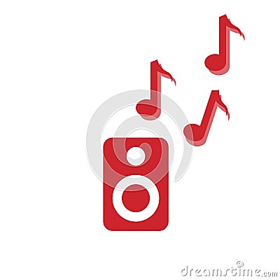 Music icon illustration on white background Cartoon Illustration