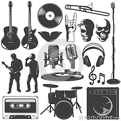 Music Icon Set Vector Illustration