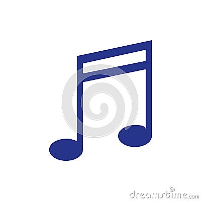 Music icon stock vector illustration flat design style Vector Illustration