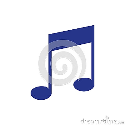 Music icon stock vector illustration flat design style Vector Illustration