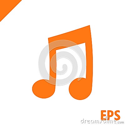 Music icon stock vector illustration flat design Vector Illustration