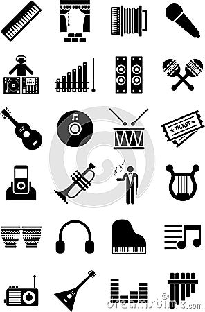 Music icons Vector Illustration