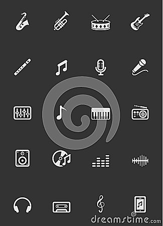 Music Icons Vector set Vector Illustration