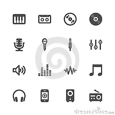 Music icons Vector Illustration