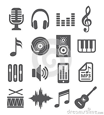 Music Icons Vector Illustration