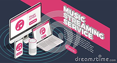 Music Industry Poster Vector Illustration