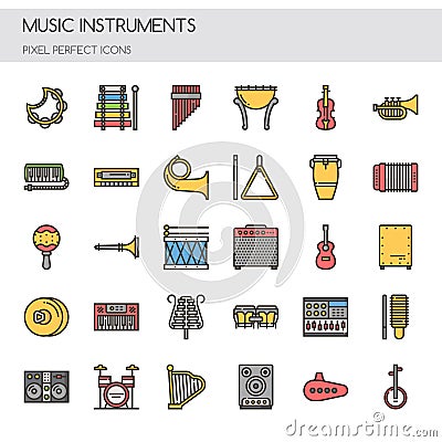 Music Instruments Vector Illustration