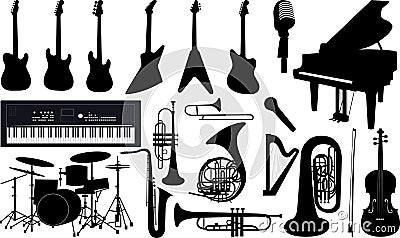 Music instruments Vector Illustration