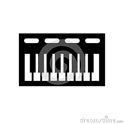 music Keyboard icon. Trendy music Keyboard logo concept on white Vector Illustration