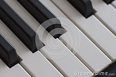 Black and white music keys Stock Photo