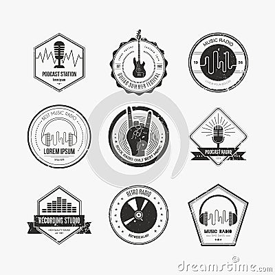 Music Label Vector Illustration