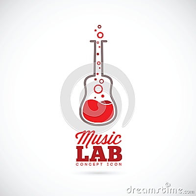 Music laboratory vector concept icon Vector Illustration