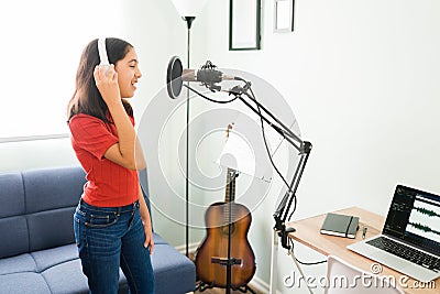 Music is life and singing is my true passion Stock Photo