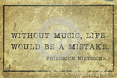 Music life Nietzsche Stock Photo