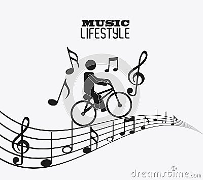 Music lifestyle Vector Illustration