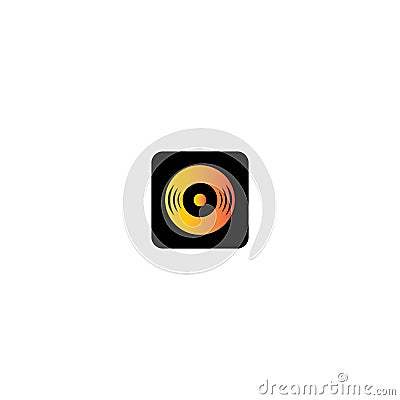 Music logo vector icon Cartoon Illustration