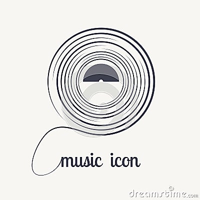 Music logo Vinyl Stock Photo