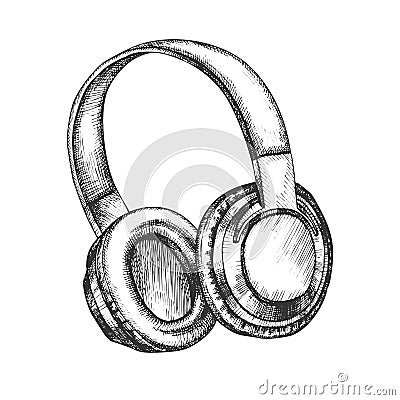 Music Lover Device Wireless Headphones Vector Vector Illustration