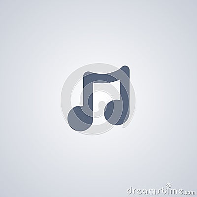 Music, melody, vector best flat icon Vector Illustration