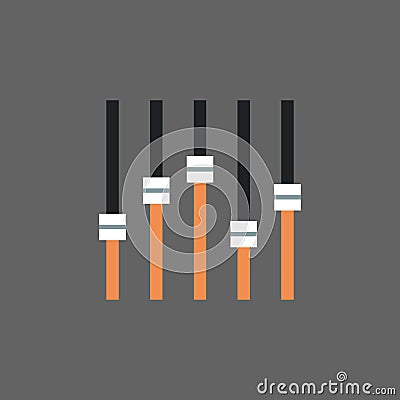 Music Mixer Icon Sound Studio Equalizer System Concept Vector Illustration