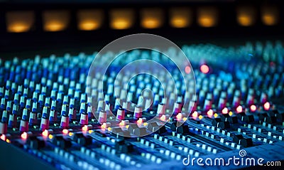 Music Mixer Mastering Sound Stock Photo