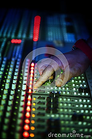 Music Mixer Mastering Sound Stock Photo