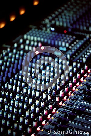 Music Mixer Mastering Sound Stock Photo